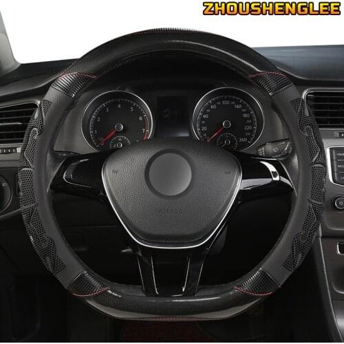 ZHOUSHENGLEE Microfiber Leather Car Steering Wheel Cover For Opel Astra J G Insignia Zafira a b Corsa d Mokka Vivaro Meriva