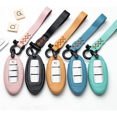 Leather Car Remote Key Cover Case For Nissan Qashqai J10 J11 X-Trail t31 t32 kicks Tiida Pathfinder Murano Note Juke Accessories