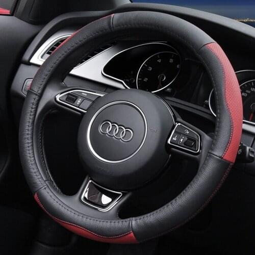 Leather steering wheel cover fit For Ford Kuga EDGE Mondeo Territory Taurus Focus car grip cover