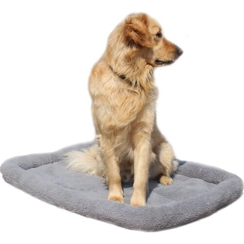 Large Dog Beds Gray Warm Soft Blanket For Small Medium Pet Cat Sleeping Mat Mattress Cushion 95*68cm/80*60cm/65*45cm/55*35cm