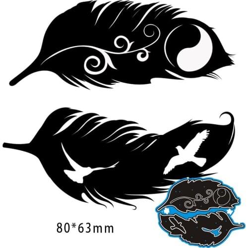 MT Craft Metal Cutting Dies Feather Scrapbooking Photo Album Decorative Embossing Stencil Paper Card Making Crafts Die Cuts
