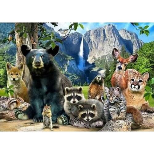 5D Resin Crafts Diamond Painting Bear Animal Cross Stitch Needlework Diamond Mosaic Kit Full Drill Square Home Decor Diamond