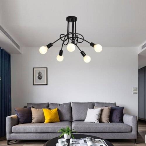 UMEILUCE 5 Lights Ceiling Chandelier Metal Ceiling Lamp for Living Dining Room Bedroom Shop Home Lighting