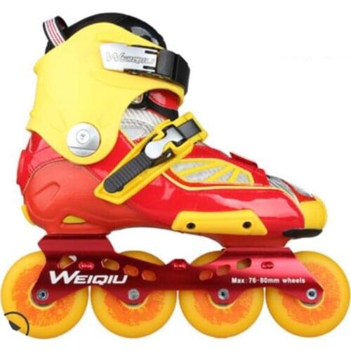Professional Slide Inline Skates Shoes for SEBA Brake Sliding Skating Patines, CNC Alloy Frame with 76mm 80mm PU Wheel