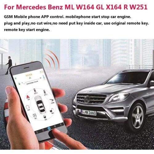 PLUSOBD GSM Remote Control Module Remote Engine Starter Auto Security Systems Car Lock For Mercedes Benz ML W164 GL X164 R W251
