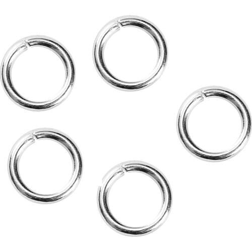 Iron Based Alloy Opened Jump Rings Findings Round Silver Plated 8mm( 3/8") Dia, 500 PCs (B0095935)