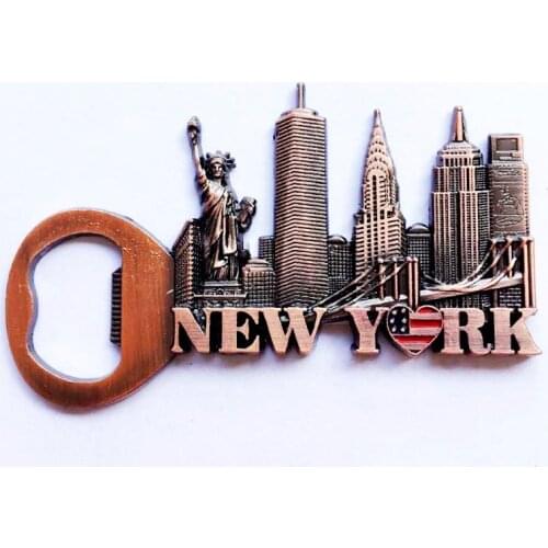 Statue of Liberty, New York, USA World Trade Center Opener 3D Fridge Magnet Tourism Souvenirs Refrigerator Magnetic Stickers