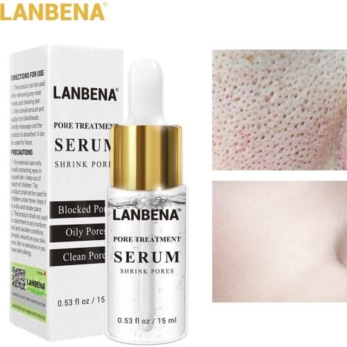 Pore Shrinkage Serum Remove Blackhead Acne Deep Cleansing Whitening Tightens Oil Control Anti-wrinkle Essence Smooth