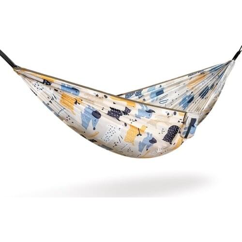 Naturehike Parent-child Outdoor Wing Camping Hammock Widening Family Camping C03 Leaf Parent-child Cute Pet Printing Hammock
