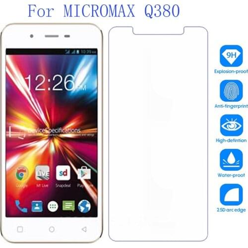 Tempered Glass For MICROMAX Cnavas spark Q380 Screen Protector phone SmartPhone Film Protective Screen Cover