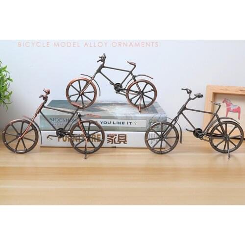 Iron Retro Bicycle Model Handmade Miniature Home Decoration Accessories