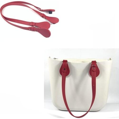 1 pair 65 cm pu leather with drops end flat handle for your classic o hand bag women bag