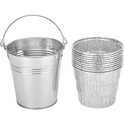 10 Pieces of Drip-Irrigation Oil Barrels, Disposable Aluminum Foil Lining, Replacement Parts for Wood Pellet Grill