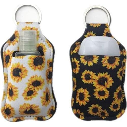 12 Styles Hand Sanitizer Keychain Holder Eeusable Bottles Refillable Keychain