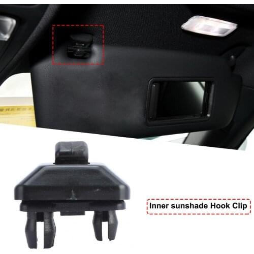 2Pcs/Set Sun Visor Clip Black Visor Hook Bracket Holder Replacement Car Accessories 8U0857562A for A1 A3 A4 A5 A6 A7 Q3 Q5