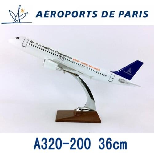 36CM 1:100 Airbus A320-200 model AEROPORTS DE PARIS airlines with base alloy aircraft plane collectible display model collection