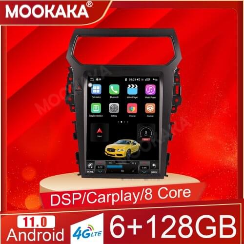 6+128GB Android 11 For Ford EXPLORER 2014-2019 GPS Multimedia Player Head Unit Audio Car Radio Navigtion Tape Recorder Stereo