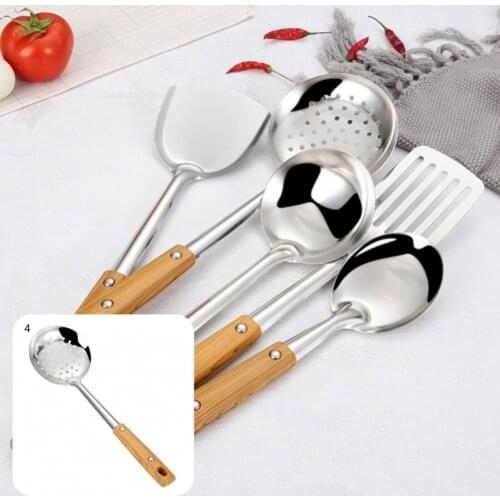 Rust-proof Stainless Steel Cooking Wok Shovel Colander Utensils for Restaurant