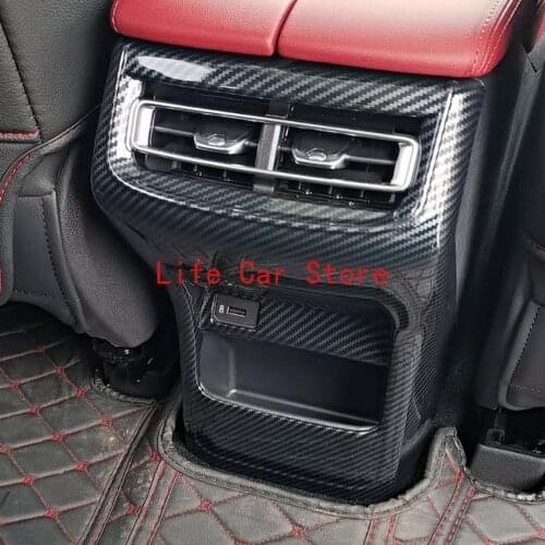 For Changan CS75 Plus 2020-21 Glass Switch Rear Outlet Central Control Panel Frame Carbon Fiber
