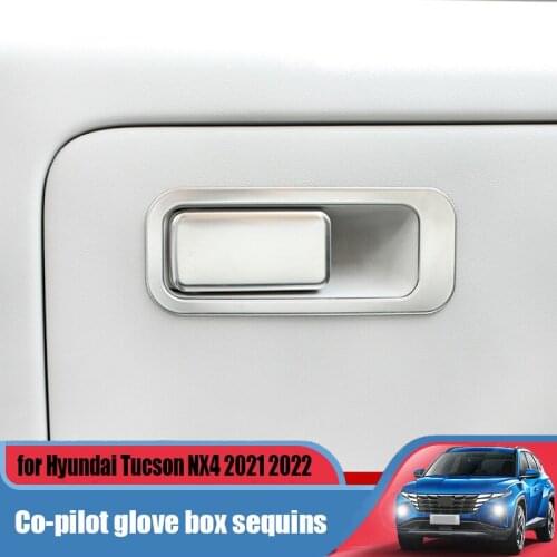 For Hyundai Tucson NX4 2021 2022 car front passenger seat glove box handle decorative sequins