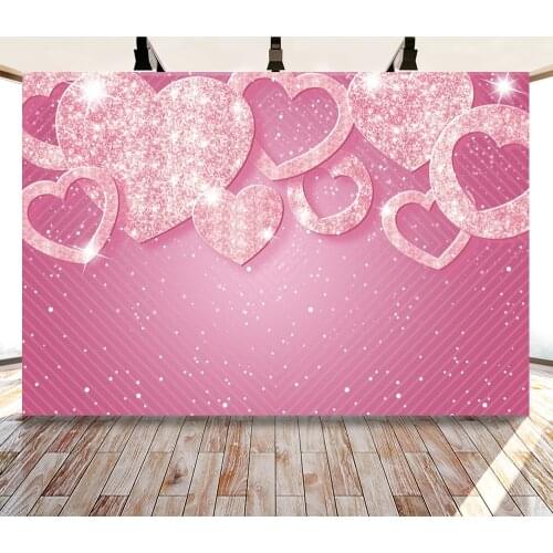 Yeele Pink Birthday Wedding Photocall Love Heart Photography Backdrop Personalized Photographic Backgrounds For Photo Studio