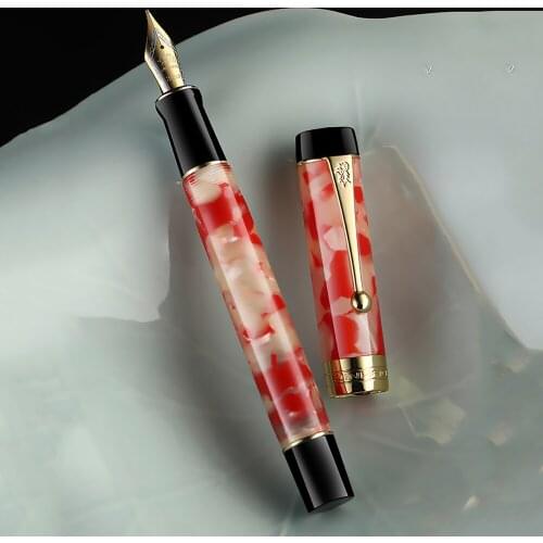 Jinhao 100 Centennial Resin Fountain Pen Red Iridium EF/F/M/Bent Nib with Converter Ink Pen Business Office School Writing Pen