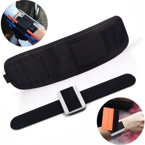 FOSHIO Magnetic Wristband Tools Bag Belt for Car Film Wrapping Carbon Fiber Accessories Storage Pouch Tint Vinyl Squeegee Holder