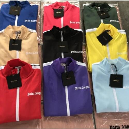 Palm Angel Mens and Womens Couples Popular Fashion Personality Wild Simple Striped Running Casual Jacket