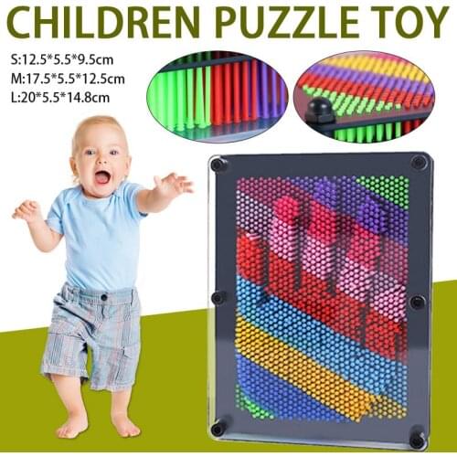 New Pin Art Funny 3D Clone Maple Fingerprint Needles Paintting Toy Squishy Antistress Needle Hand Mold Children Puzzle Toy