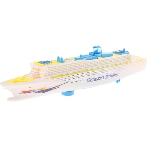 Ocean Liner Ship Boat Electric Toy Flash LED Lights Whistling Sounds goes Around and Changes Directions on Contact