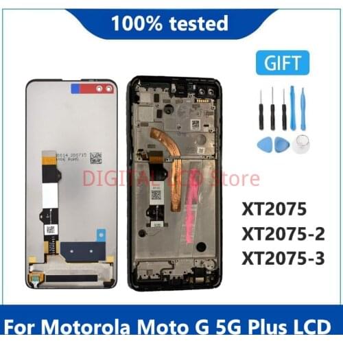 Original For Motorola Moto G 5G Plus LCD G 5G Display With Touch Screen Digitizer Panel Assembly Replacement XT2075 XT2075-2 LCD