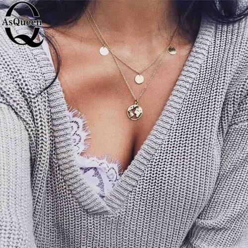 Globe World Map Necklace Round Hollow World Map Necklace Love Heart Pendant Personality Graduation Gift Earth Jewelry