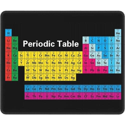 Periodic Table Of Elements Mouse Pad Science Chemistry Chemical with Locking Edge Soft Mat Rubber Computer Keyboard Desk Pad