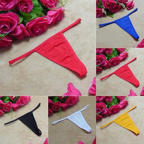 Sexy Women Soft Solid Color V-String T-back Panties Thongs G-String Underwear Sexy Panties T-back Panties Underwear Sexy Underwe