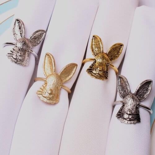 Easter Table Ornament Bunny Napkin Buttons Wedding Banquet Table Decor Napkin Holder