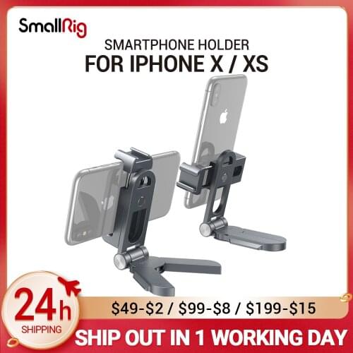 SmallRig Universal Smartphone Holder for Iphone X XS vlogging Cage 360 degree pan adjustment & 270 degree tilt adjustment 2415