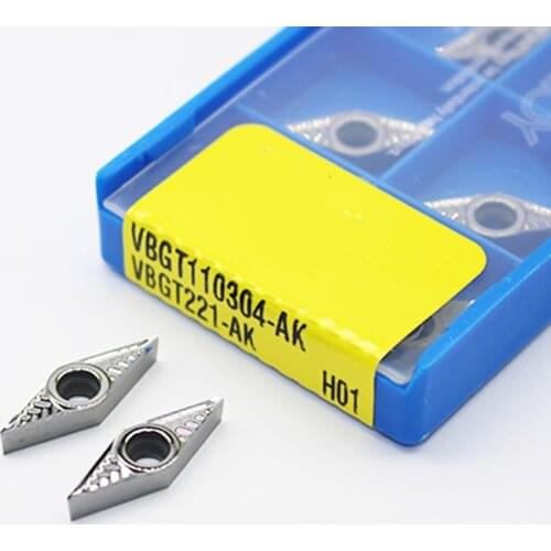 VBGT110304 AK H01 VBGT 110304 Aluminum cutter blade Insert Cutting Tool turning tool CNC Tools AL +TIN Alloy wood