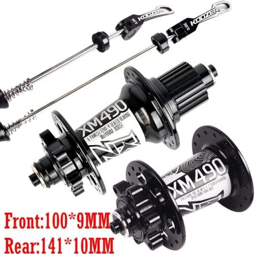 Bicycle hub 141*10mm QR KOOZER XM490 72 ring four Palin mountain bike hub rear quick release 32 holes 8 9 10 11speed