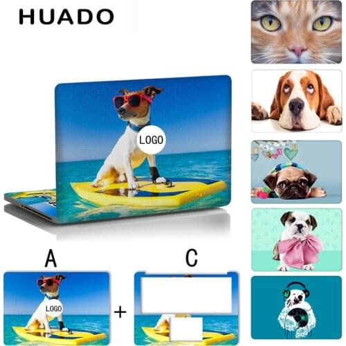 Cute dog laptop vinyl stickers 15.6 notebook decals skin for macbook pro 13.3 with Touch Bar/macbook air 11 13 pro Retina 15inch