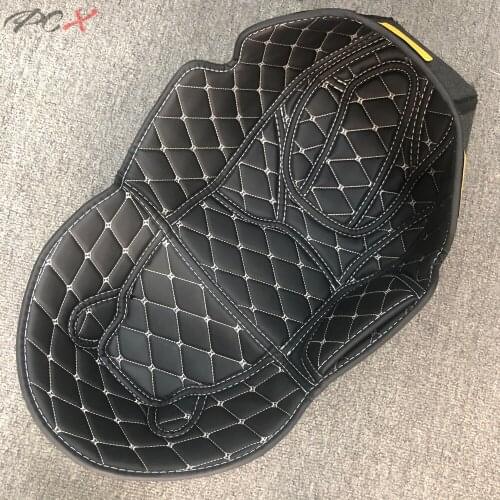 PU Leather Rear Trunk Cargo Liner Protector Motorcycle Seat Bucket Pad Accessories for Honda PCX150 PCX 150 PCX125 2017-2019