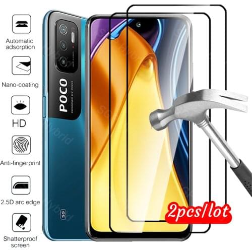 2pcs protective glass for xiaomi poco m3 glass for poco m3 m 3 pocom3 xiomi mi pocophonem3 tempered glass phone cover film