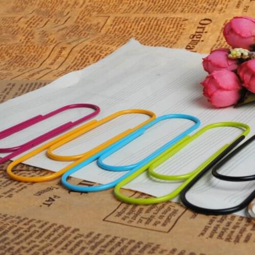 Clip pin supplies lackadaisical multicolour Large paperpaper needle metal bookmark befriend metal big paper clips