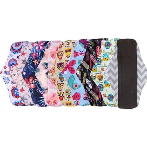 1pc 25*18cm Medium Size Reusable Feminine Menstrual Pads Washable Sanitary Pad Bamboo Cotton Sanitary Napkin Panty Liner Diapers