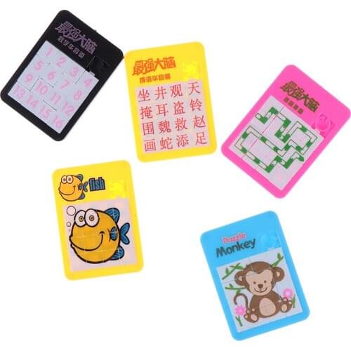 1Pcs 3D Slide Puzzle Plastic Building Numbers Alphabets Learning Jigsaw Game Toys Puzzles Gift Childrens Educational Toys