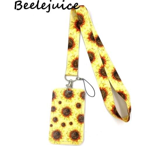 12sets Vintage Sunflowers Flowers Credit Card ID Holder Bag Student Women Travel Bank Bus Business Card Cover Badge Accessories