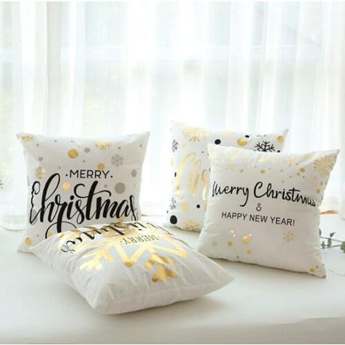 45x45cm Christmas Pillow Case For Home Santa Clause Merry Christmas Party Pillow