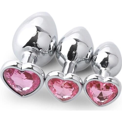 S/M/LAnal Beads Crystal Jewelry Round Butt Plug Stimulator Sex Toys Dildo Stainless Steel Anal Plug For Gay Couple anal plug
