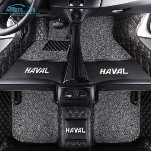 Car Floor Mats For Haval H9 7 Seats Double Layer Custom Auto Foot Pads Automobile Carpet Cover Interior Floorliner