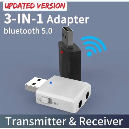 Wireless Dongle For PC Bluetooth 5.0 Transmitter Receiver 3 In 1 Adapter For TV With 3.5 mm Jack Stereo Music Stable Adaptor