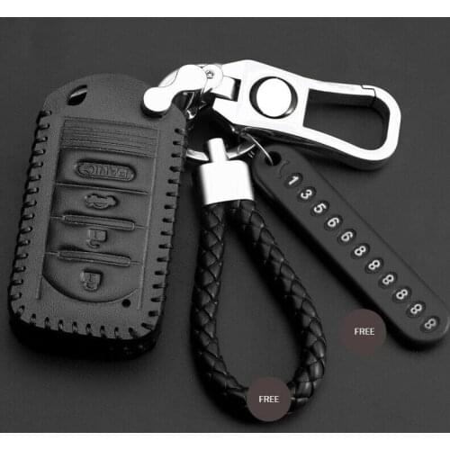 1 Pcs Genuine Leather Car Key Fob Case Full Cover Holder Bag Skin Shell For Acura TL RDX ZDX ILX Styling Auto Accessories